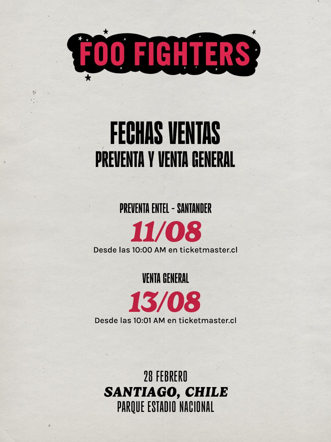 Foo Fighters agenda su regreso a Chile